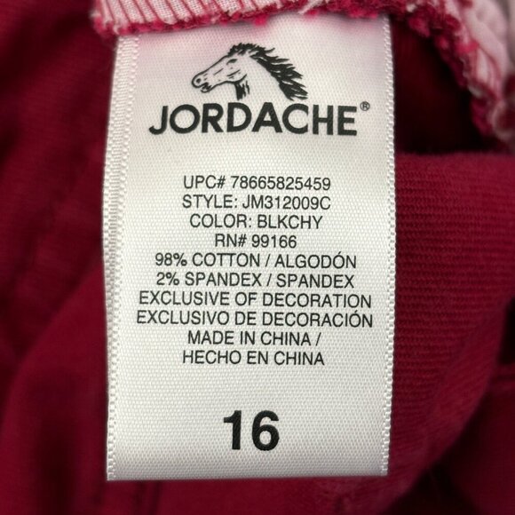 Jordache Skinny Womens size 16 Red Denim Jeans - Picture 3 of 4